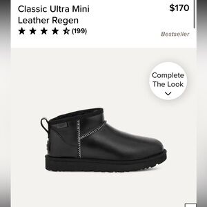 Brand New Black Leather UGGS